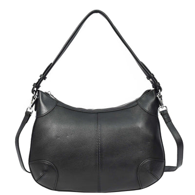 Womens Real Leather Shoulder Bag Classic Cross Body Design Josephine Black (Min Order From 10Pcs)