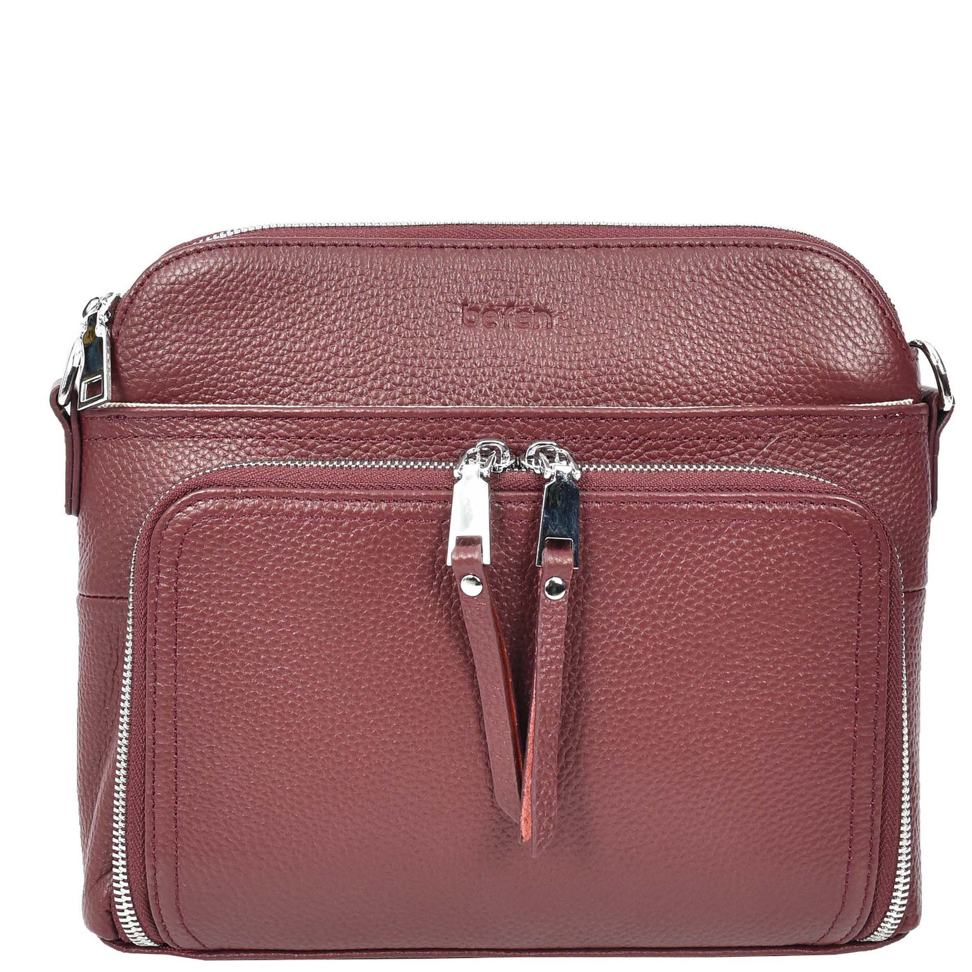 Womens Real Leather Cross Body Bag Classic Sling Style Skye Brown (Min Order From 10Pcs)