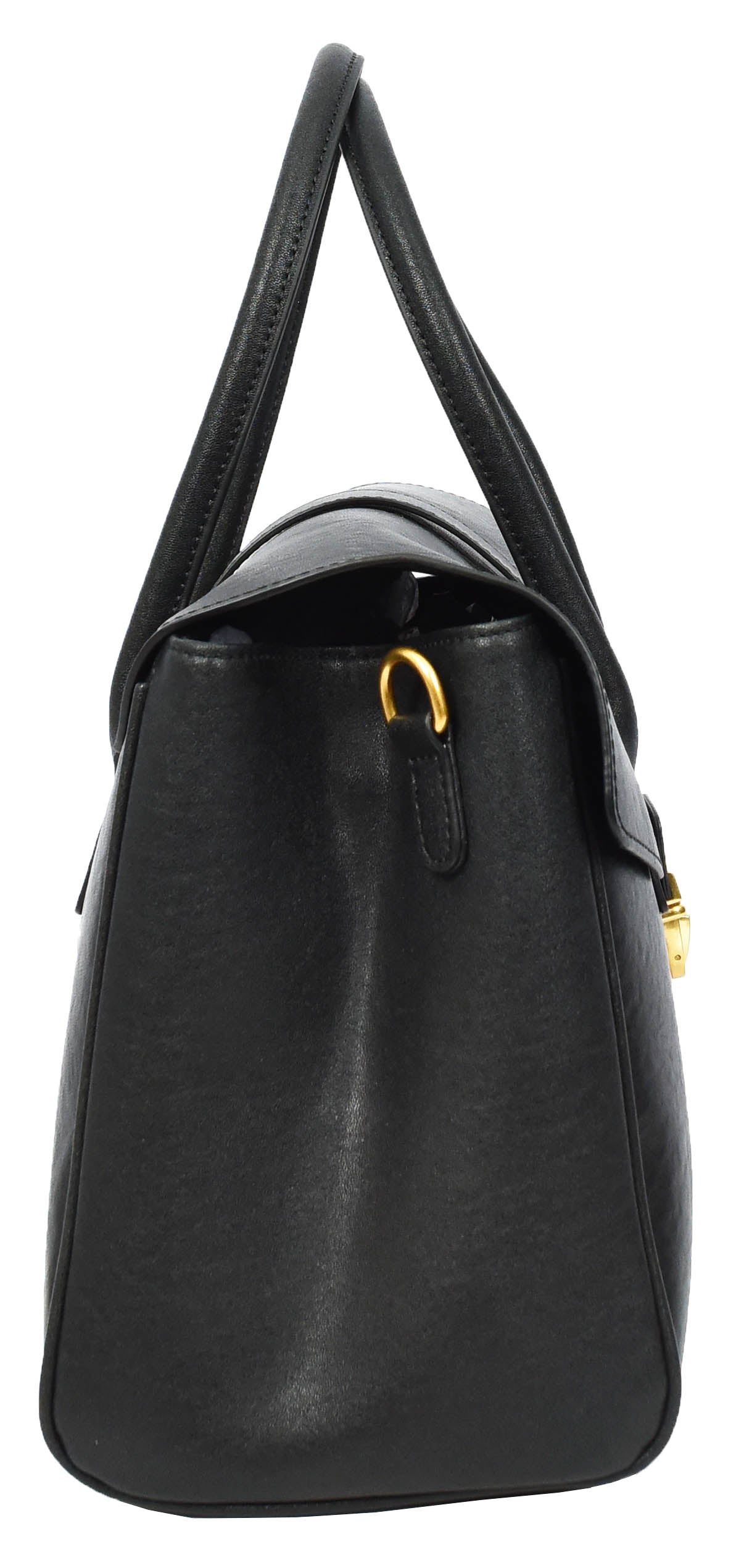Women's Real Leather Shoulder Bag Large Size Classic Style Tacoma Black (Min Order From 10Pcs)