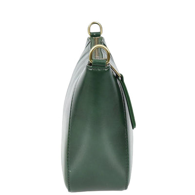 Women's Real Leather Cross Body Bag Small Size Sling Pouch Catherine GREEN (Min Order From 10Pcs)