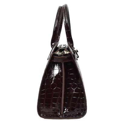 Women Real Leather Handbag Mid Size Organiser Top-Handle Handbag Noelle Brown (Min Order From 10Pcs)