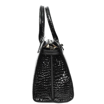 Women Real Leather Handbag Mid Size Organiser Top-Handle Handbag Noelle Black (Min Order From 10Pcs)