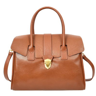 Women's Real Leather Shoulder Bag Large Size Classic Style Tacoma Tan (Min Order From 10Pcs)