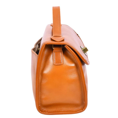 Women's Real Leather Handbag Small Cross Body Shoulder Bag Havana Tan  ( Min Order From 10/Pcs )