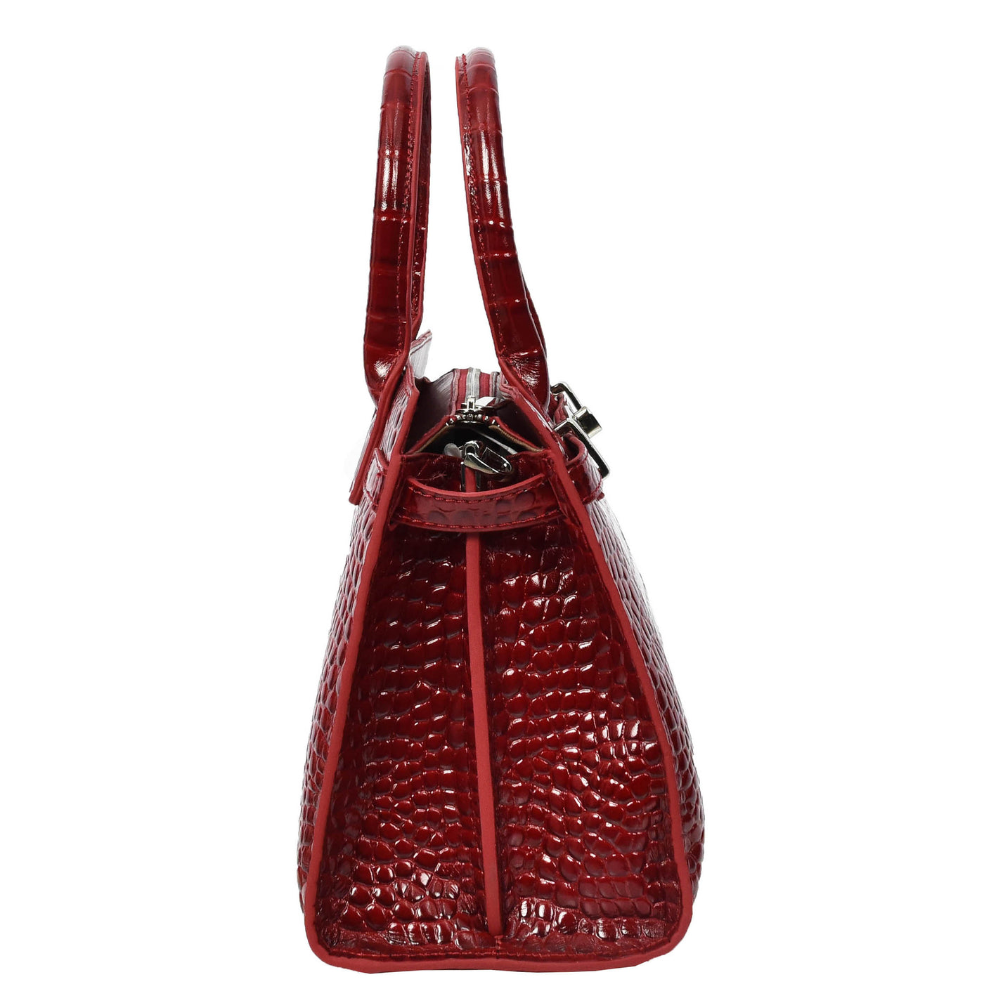 Women Real Leather Handbag Mid Size Organiser Top-Handle Handbag Noelle Red (Min Order From 10Pcs)