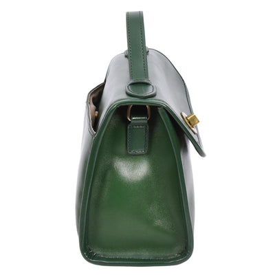 Women's Real Leather Handbag Small Cross Body Shoulder Bag Havana Green ( Min Order From 10/Pcs )