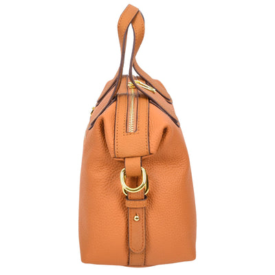 Women's Real Leather Handbag Small Cross Body Shoulder Bag Dahlia Tan ( Min Order From 10/Pcs )