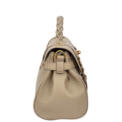 Womens Real Leather Handbag Classic Satchel Top-Handle Style Greta Gray (Min Order From 10Pcs)