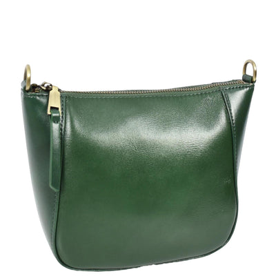 Women's Real Leather Cross Body Bag Small Size Sling Pouch Catherine GREEN (Min Order From 10Pcs)