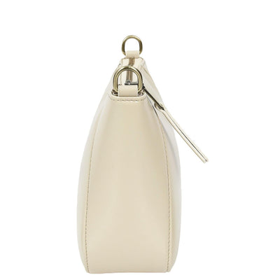 Women's Real Leather Cross Body Bag Small Size Sling Pouch Catherine Beige (Min Order From 10Pcs)