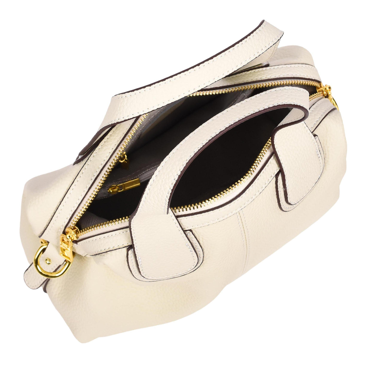 Women's Real Leather Handbag Small Cross Body Shoulder Bag Dahlia Off  White ( Min Order From 10/Pcs )