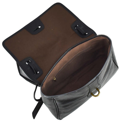 Women's Real Leather Shoulder Bag Classic Mid Size Handbag Simone Black  (Min Order From 10Pcs)