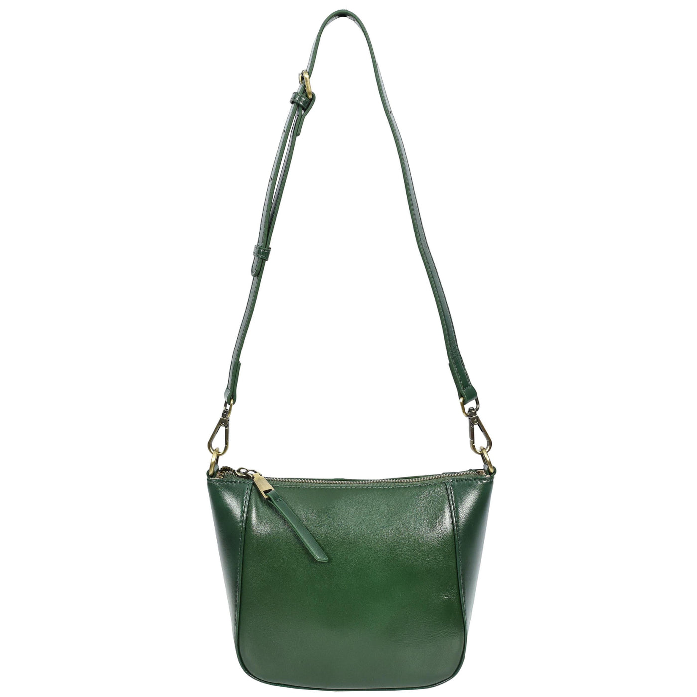 Women's Real Leather Cross Body Bag Small Size Sling Pouch Catherine GREEN (Min Order From 10Pcs)
