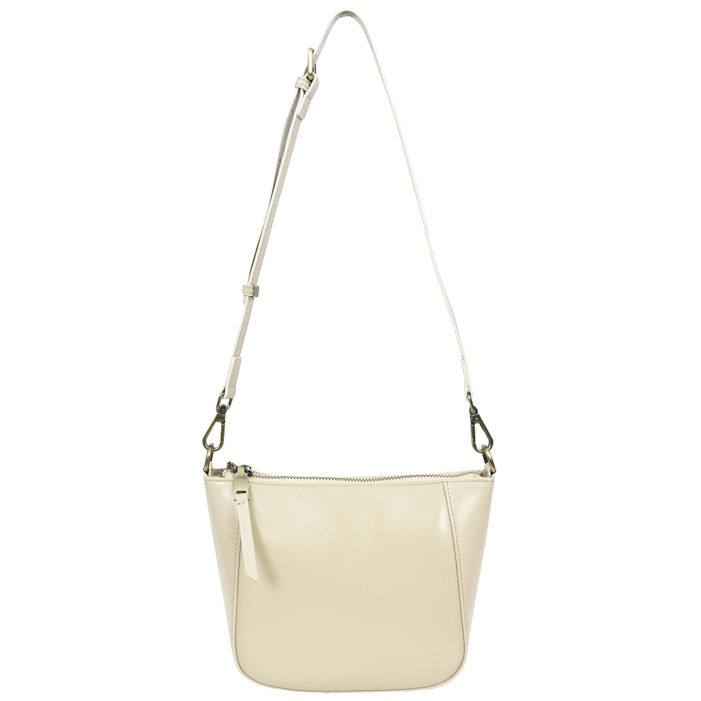 Women's Real Leather Cross Body Bag Small Size Sling Pouch Catherine Beige (Min Order From 10Pcs)