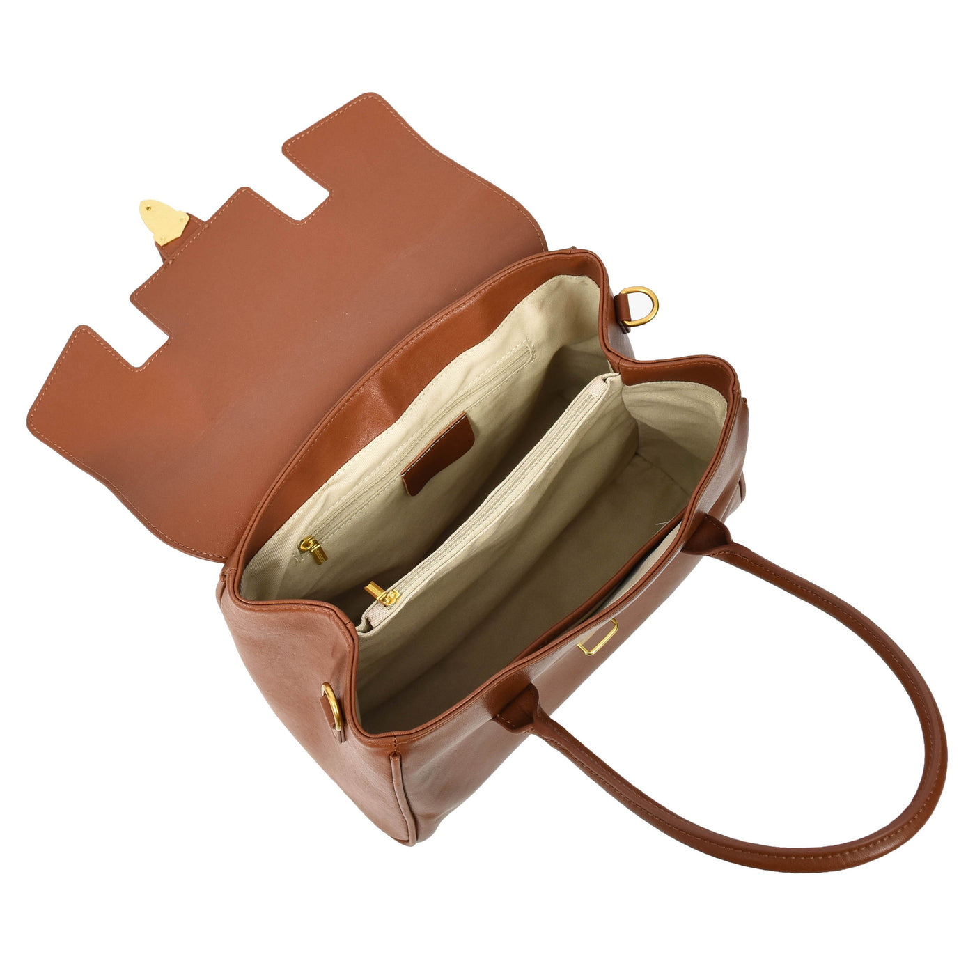 Women's Real Leather Shoulder Bag Large Size Classic Style Tacoma Tan (Min Order From 10Pcs)