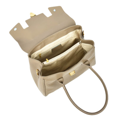 Women's Real Leather Shoulder Bag Large Size Classic Style Tacoma Grey (Min Order From 10Pcs)