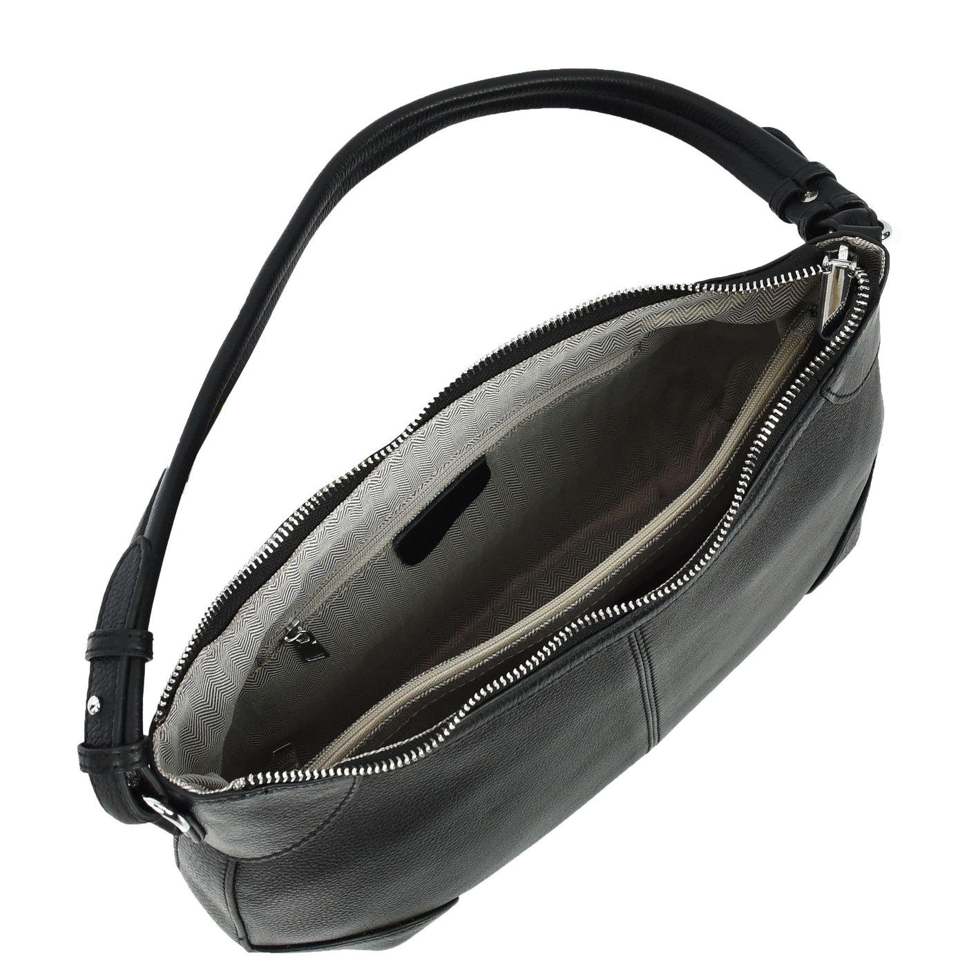 Womens Real Leather Shoulder Bag Classic Cross Body Design Josephine Black (Min Order From 10Pcs)