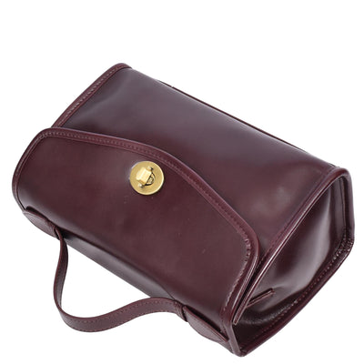 Women's Real Leather Handbag Small Cross Body Shoulder Bag Havana Wine ( Min Order From 10/Pcs )
