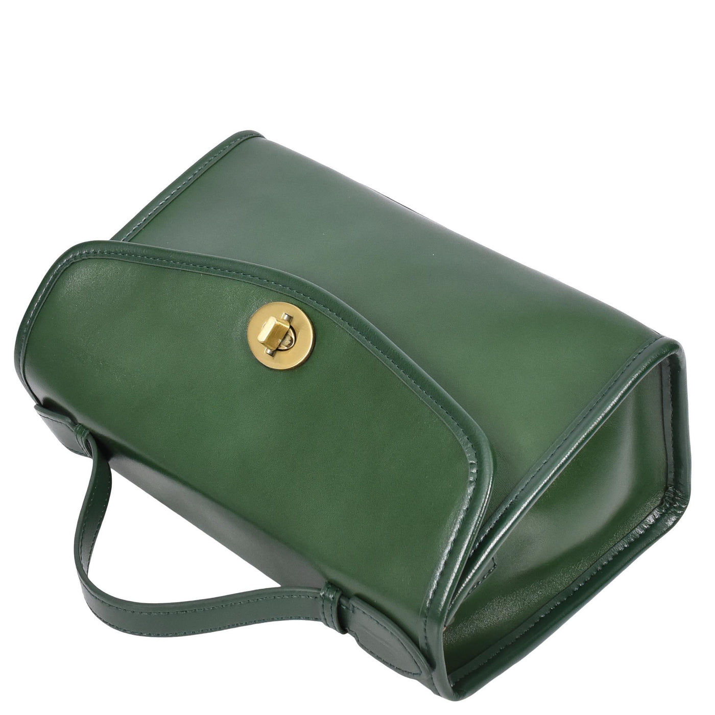 Women's Real Leather Handbag Small Cross Body Shoulder Bag Havana Green ( Min Order From 10/Pcs )