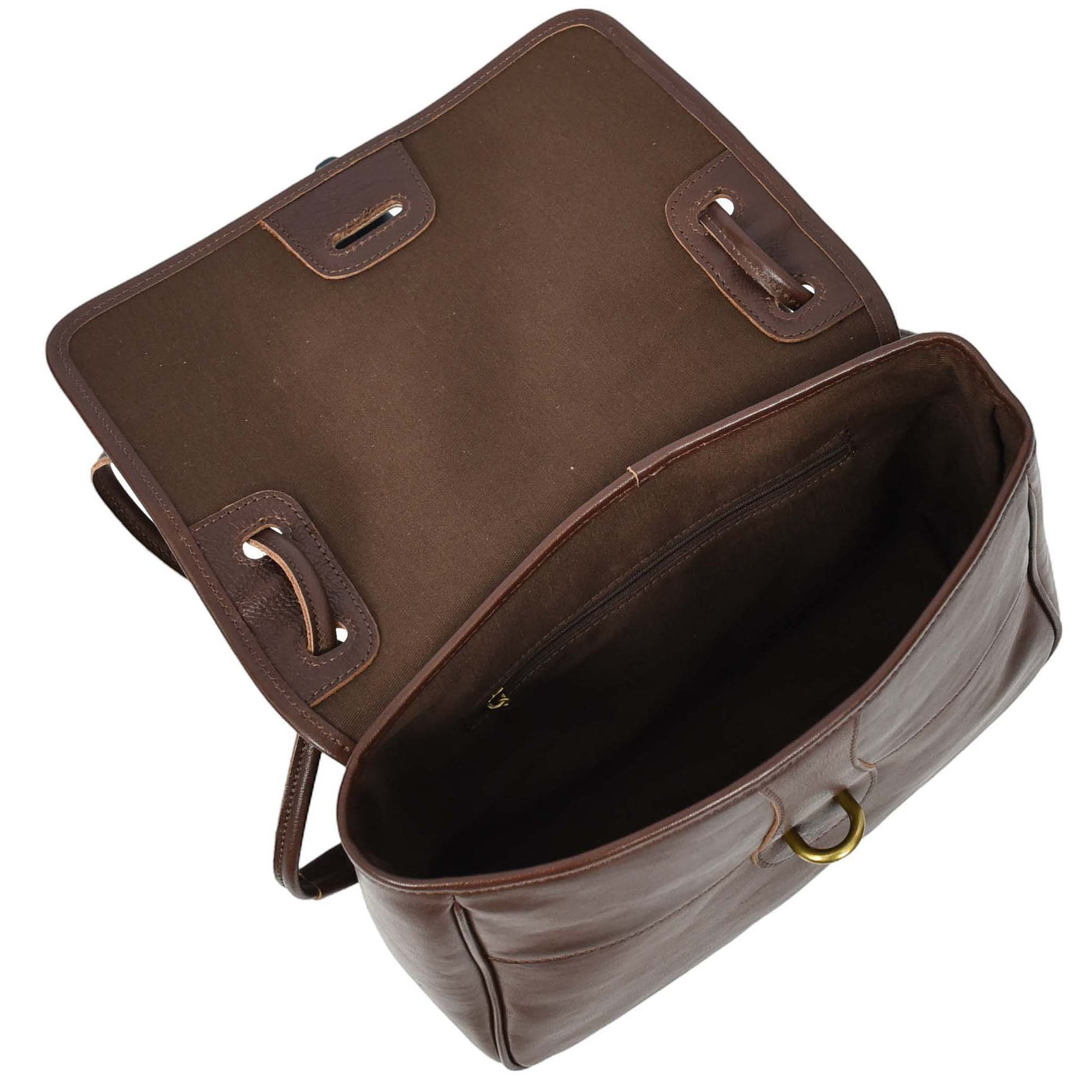 Women's Real Leather Shoulder Bag Classic Mid Size Handbag Simone Brown  (Min Order From 10Pcs)