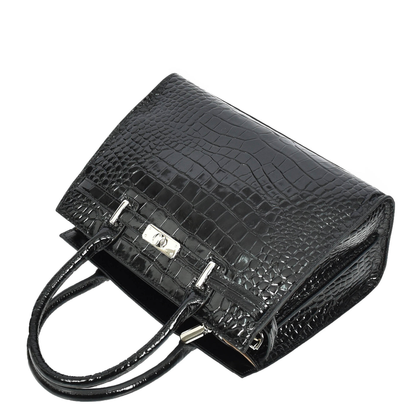 Women Real Leather Handbag Mid Size Organiser Top-Handle Handbag Noelle Black (Min Order From 10Pcs)