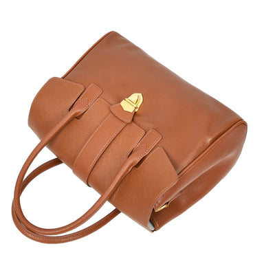 Women's Real Leather Shoulder Bag Large Size Classic Style Tacoma Tan (Min Order From 10Pcs)