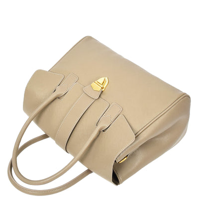 Women's Real Leather Shoulder Bag Large Size Classic Style Tacoma Grey (Min Order From 10Pcs)