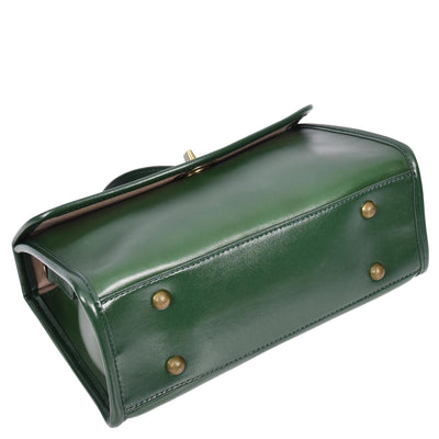 Women's Real Leather Handbag Small Cross Body Shoulder Bag Havana Green ( Min Order From 10/Pcs )