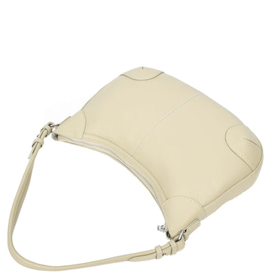 Womens Real Leather Shoulder Bag Classic Cross Body Design Josephine White (Min Order From 10Pcs)