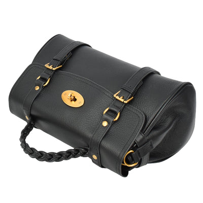Womens Real Leather Handbag Classic Satchel Top-Handle Style Greta Black (Min Order From 10Pcs)