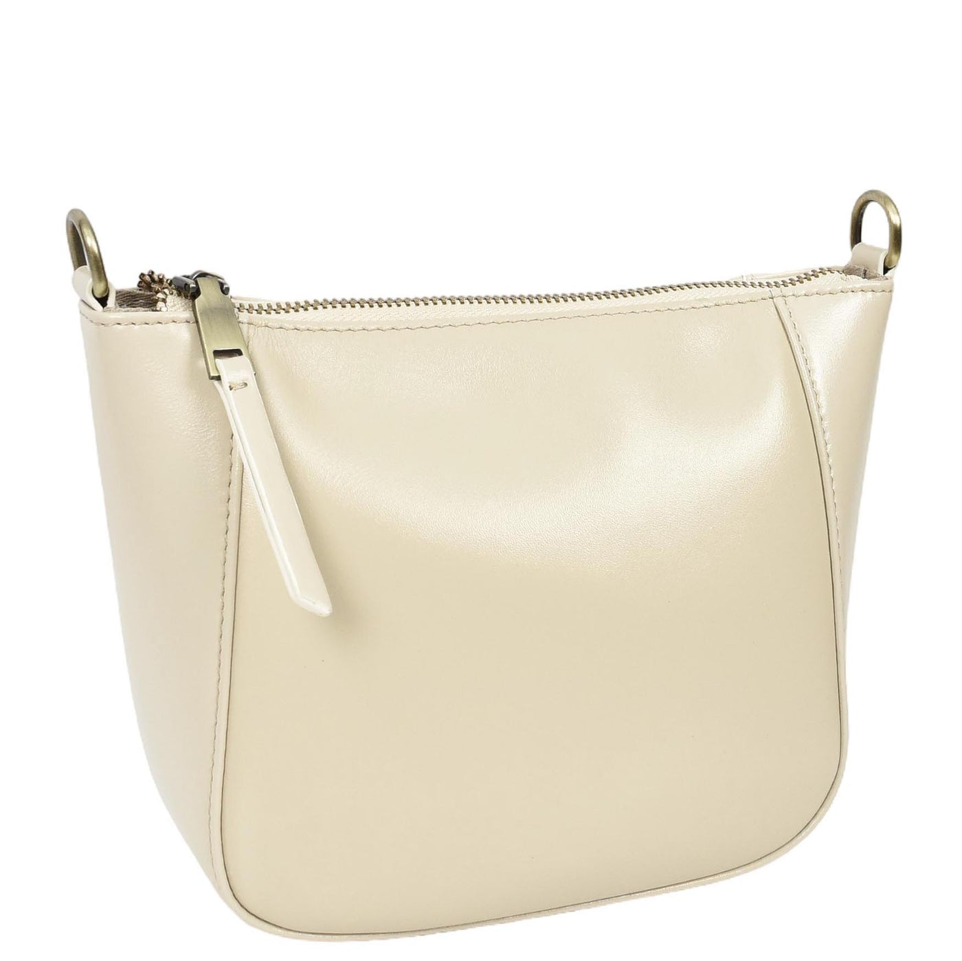Women's Real Leather Cross Body Bag Small Size Sling Pouch Catherine Beige (Min Order From 10Pcs)