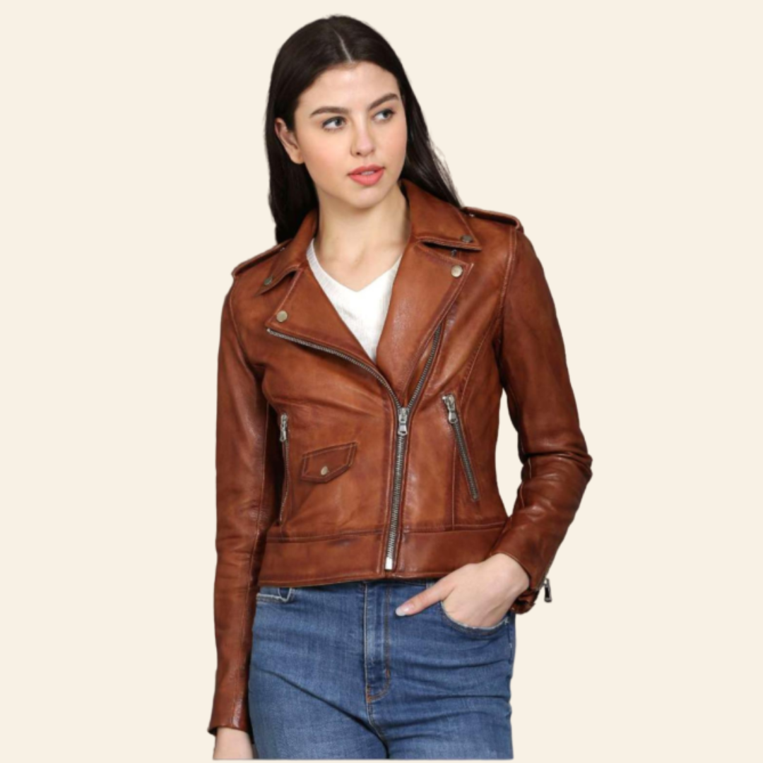 100% Premium Cowhide Leather Biker Jacket GT-LBR-001