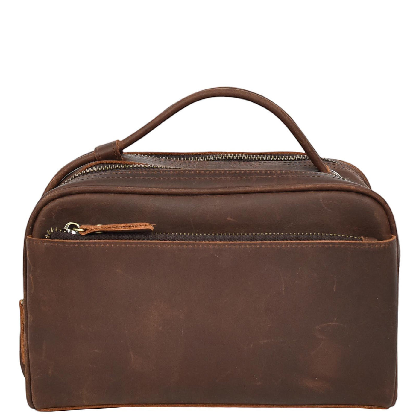Real Leather Toiletry Wash Bag Alexander Brown ( Min Order From 10/Pcs )