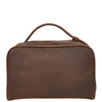 Real Leather Toiletry Wash Bag Alexander Brown ( Min Order From 10/Pcs )