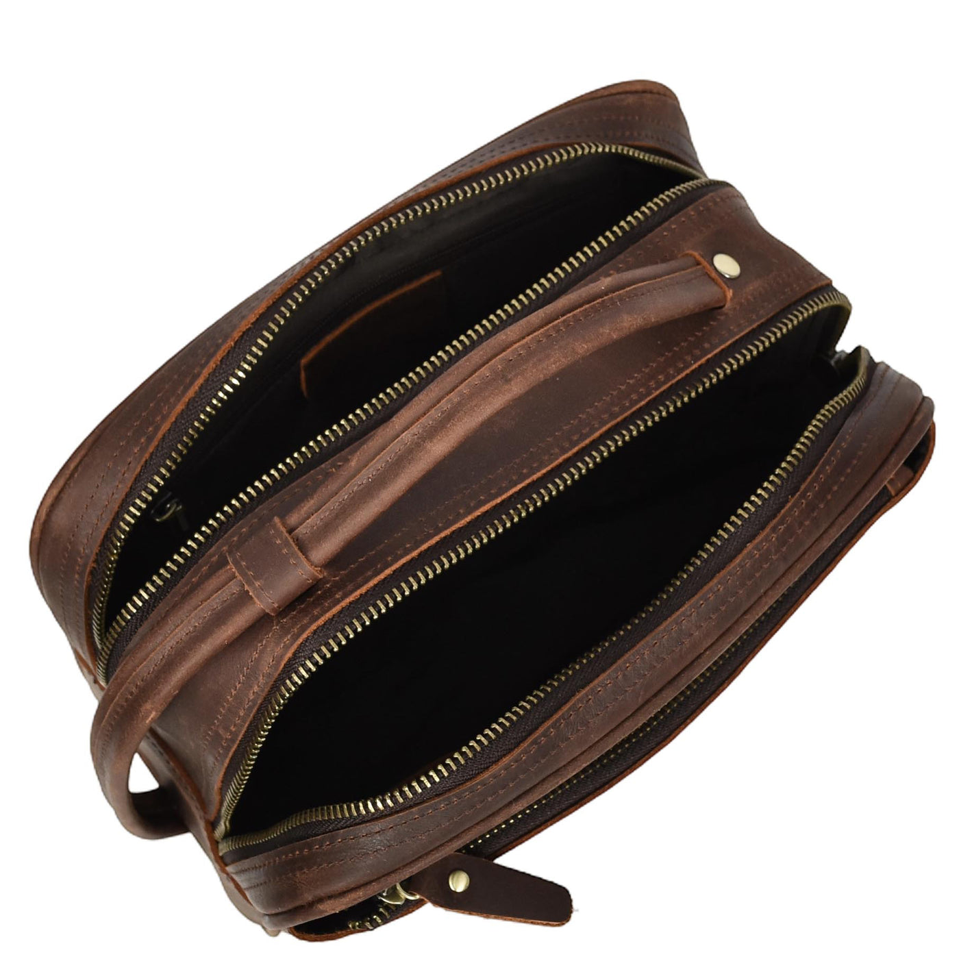 Real Leather Toiletry Wash Bag Alexander Brown ( Min Order From 10/Pcs )