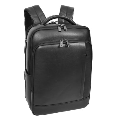 Real Leather Smart USB Backpack Casual Large Size Laptop Rucksack Ryder Black ( Min Order From 10/Pcs )