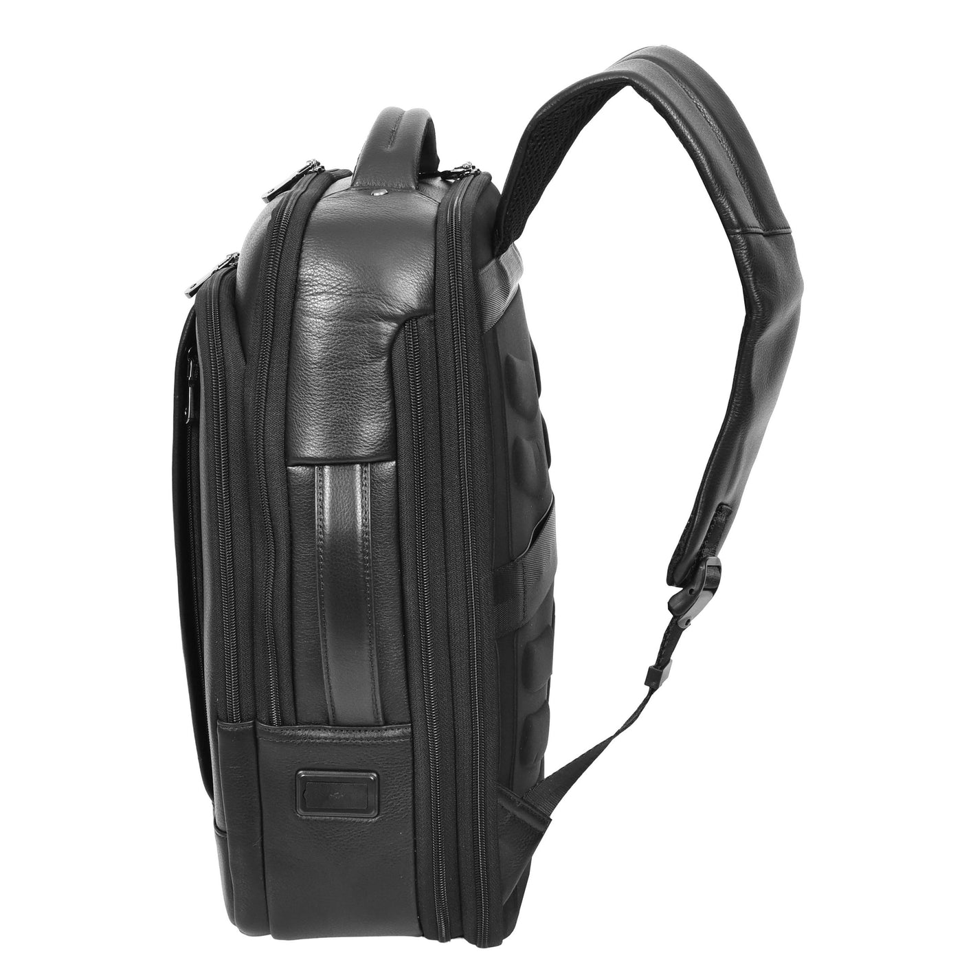 Real Leather Smart USB Backpack Casual Large Size Laptop Rucksack Ryder Black ( Min Order From 10/Pcs )