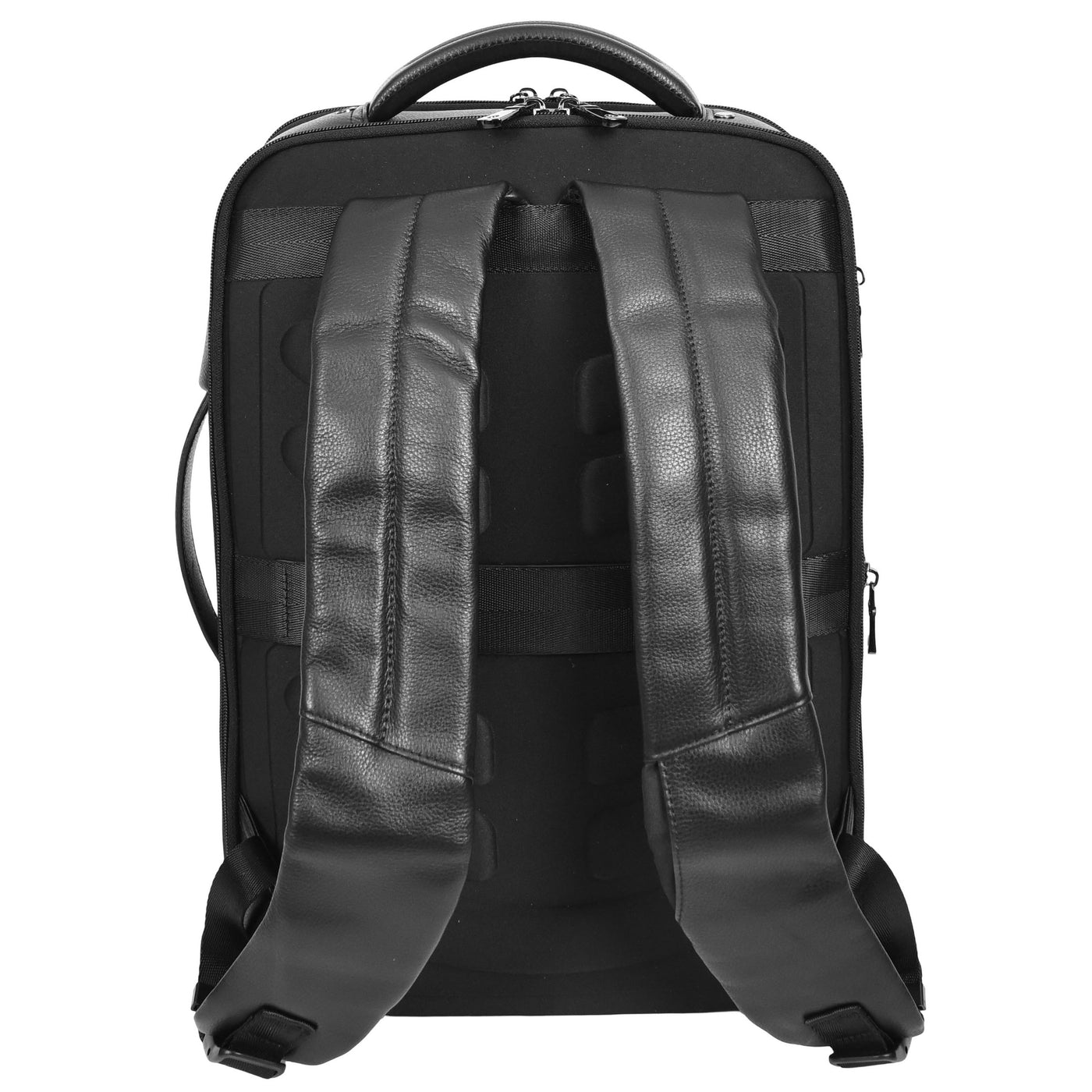 Real Leather Smart USB Backpack Casual Large Size Laptop Rucksack Ryder Black ( Min Order From 10/Pcs )