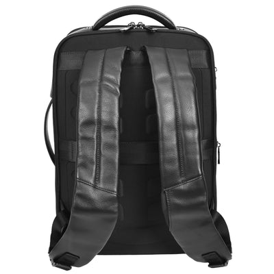 Real Leather Smart USB Backpack Casual Large Size Laptop Rucksack Ryder Black ( Min Order From 10/Pcs )