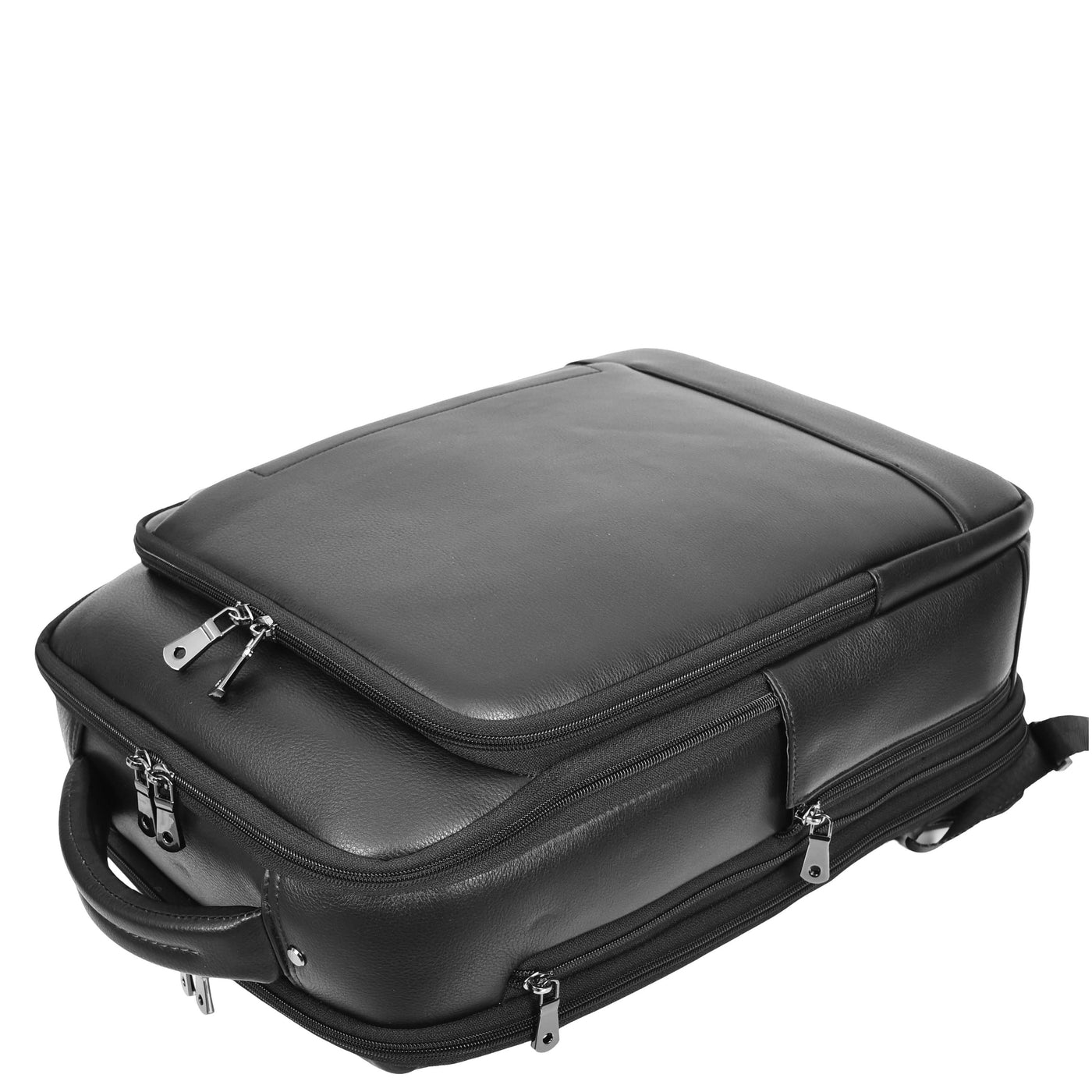 Real Leather Smart USB Backpack Casual Large Size Laptop Rucksack Ryder Black ( Min Order From 10/Pcs )